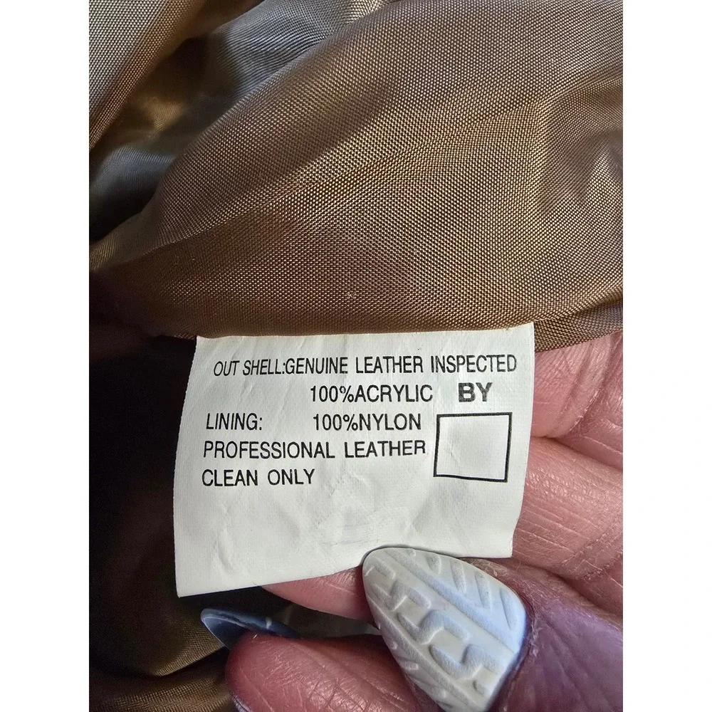 TUSKANY Mens Genuine Leather Suede Bomber Jacket 3XL Tan‎ Black Aztec